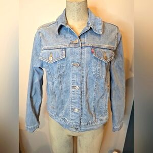 Classic Levi's Jean Jacket Light Blue Denim Women's Size XL